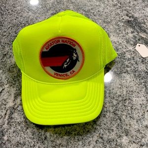 Aviator Nation neon yellow trucker hat NEW!!